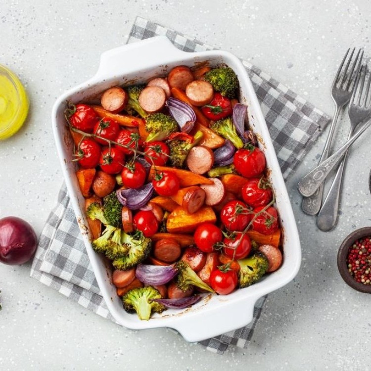 طاجن خضار مشكل بزيت الزيتون