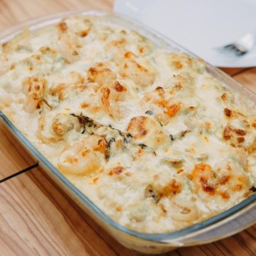 طاجن الجمبري بالكريمة