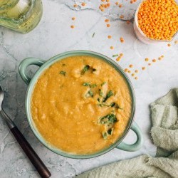 شوربة عدس كريمية بدون كريمة