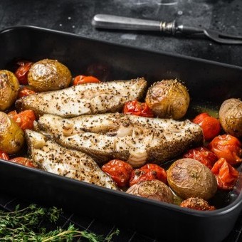 طاجن مغربي بالسمك والخضار