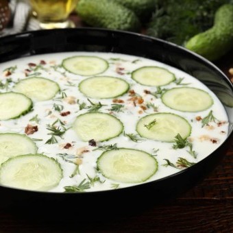 كوسا باللبن والنعناع