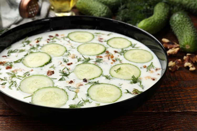 كوسا باللبن والنعناع