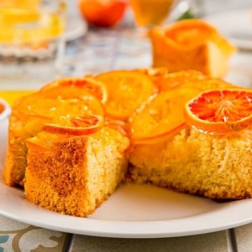 كيكة برش البرتقال الهشة