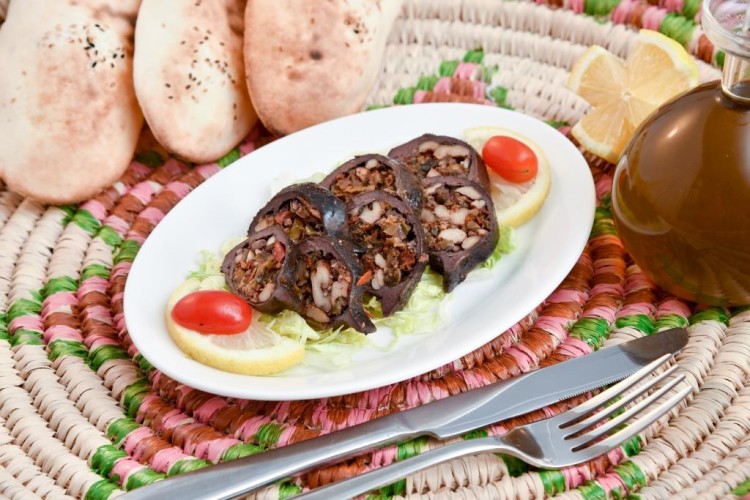 مكدوس الباذنجان المقطع