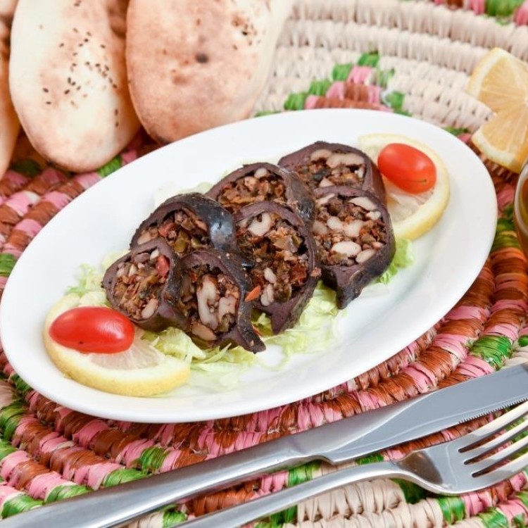 مكدوس الباذنجان المقطع