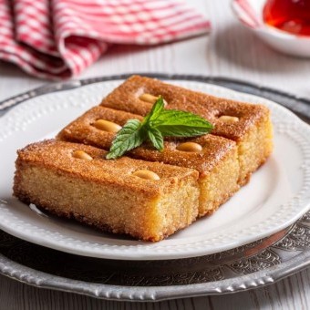 بسبوسة بالقشطة سهلة