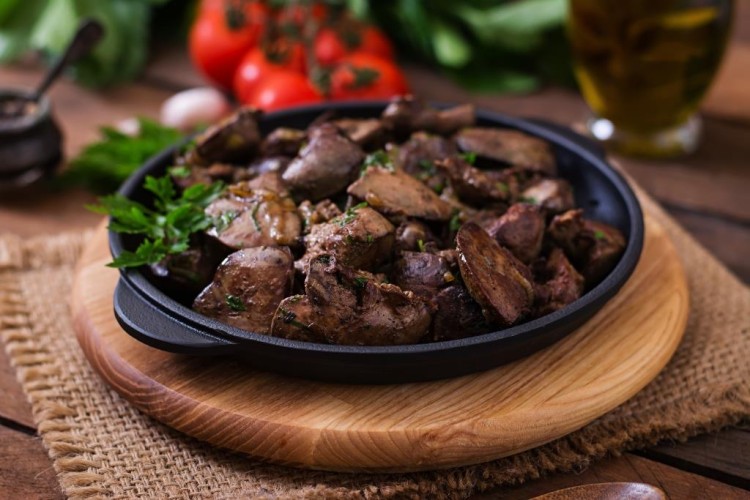 الكبدة المحمّرة بالبهارات