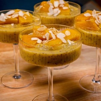 بودنغ المانجو مع بذور الشيا بالفيديو