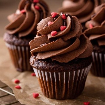 كب كيك بالكاكاو