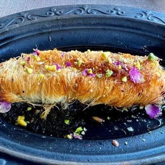 كنافة مبرومة بالقشطة