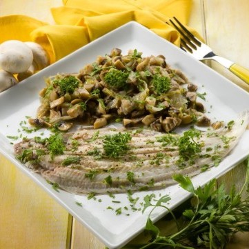 سمك بيكاتا بالمشروم