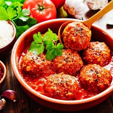 كفتة الرز بالصلصة