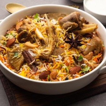 برياني اللحم الهندي الحار