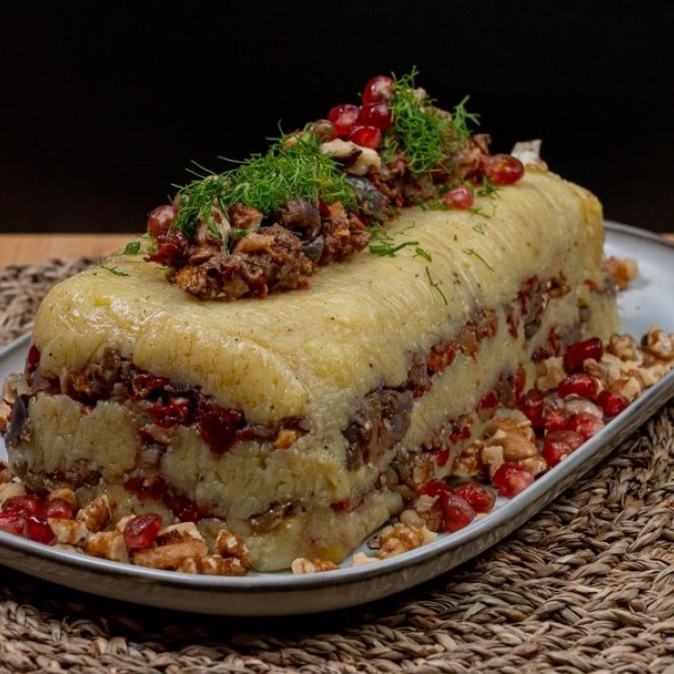 البطاطس المهروسة بحشوة المكدوس بالفيديو