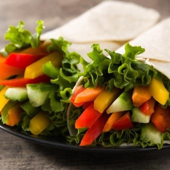 لفائف تورتيلا بالخضار