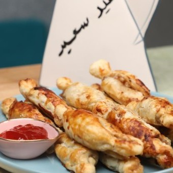 لفائف البف باستري بالتفاح بالفيديو