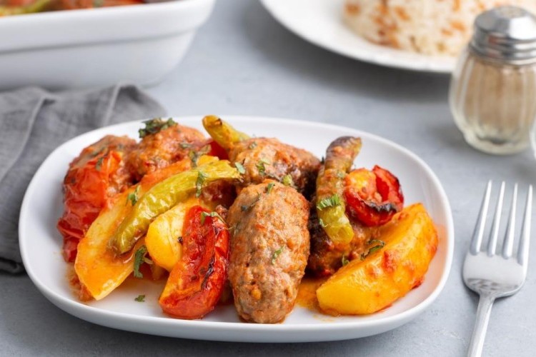 صينية كفتة بالفرن بدون قلي